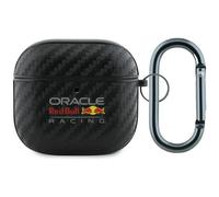 Case For AirPods 4 ORACLE Red Bull Racing Carbon Look Black Logo Bulls