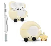 Case for AirPods 4th Generation | for AirPods 4 | Silicone Protective Cover | Cute Cartoon Skin Design | with Cleaning Pen Kit | Various Styles Wireless Earbuds Case for Boys Girl Teen (WWmoon)