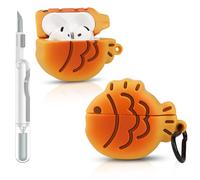 Case for AirPods 4th Generation | for AirPods 4 | Silicone Protective Cover | Cute Cartoon Skin Design | with Cleaning Pen Kit | Various Styles Wireless Earbuds Case for Boys Girl Teen (Fish)