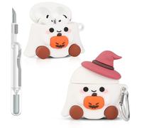 Case for AirPods 4th Generation | for AirPods 4 | Silicone Protective Cover | Cute Cartoon Skin Design | with Cleaning Pen Kit | Various Styles Wireless Earbuds Case for Boys Girl Teen (PPGhost)