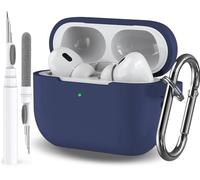 Case for Airpods Pro 2/1 Gen Cover for Men Women Girl, Compatible Airpods Pro 2nd/1st Generation Case, Soft Silicone Apple iPod Pro Gen Protective Cover Skin with Keychain Cleaner Pen,Midnight Blue