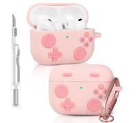 Case for AirPods Pro 3 | for AirPods Pro 3rd Generation 2025 | Silicone Cover | Full Protection | 3D Gamepad Skin Design | with Cleaning Kit | Multicolor Wireless Earbuds Case for Boy Girl (Pink)