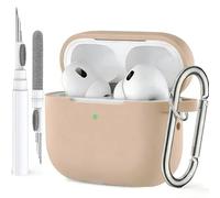 Case for Airpods Pro 3 Gen Case Cover for GILR Women, Compatible Airpods Pro 3rd Generation Case, Soft Silicone Apple iPod Pro 3 Protective Cover Skin with Keychain Cleaner Pen, Milk Tea