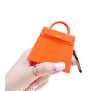 Case for AirPods Pro 3, Girls Creative Fashion Mini Handbag Purse Case, Stylish Soft Silicone TPU Earphone Protection Charging Cover for AirPods Pro 3 +Hook -Orange