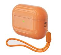 Case for AirPods Pro 3 Never-Sretch-Out DamonLight Shock-Proof Protective Semi Hard Silicone Case Compatible with Apple Airpods Pro 3rd Generation (Orange)