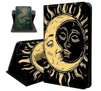 Case for All New 6 Inch Kindle 2024 and 2022 (11 Generation), with Auto Sleep/Wake 360 Degree Rotating Swivel Adjustable Stand Cover for Kindle 11th Gen 2022/2024,Crescent Moon and Sun
