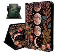 Case for All New 6 Inch Kindle 2024 and 2022 (11 Generation), with Auto Sleep/Wake 360 Degree Rotating Swivel Adjustable Stand Cover for Kindle 11th Gen 2022/2024,Crescent Pink Flower