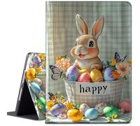 Case for All-New 7" Kindle Paperwhite 12th Gen 2024 & Signature Edition, PU Leather Multi-Angle Anti Slide Stand Smart Cover with Auto Wake/Sleep for Kindle E-Reader,Happy Rabbit