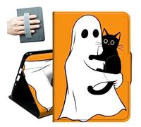 Case for All-New 7" Kindle Paperwhite 12th Generation 2024 & Kindle Colorsoft 2024/2025,with Hand Straps and Auto Wake/Sleep Leather Slim Multiple Angles Stand Smart Cover,Cute Black Cats