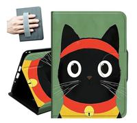 Case for All-New 7" Kindle Paperwhite 12th Generation 2024 & Kindle Colorsoft 2024/2025,with Hand Straps and Auto Wake/Sleep Leather Slim Multiple Angles Stand Smart Cover,Black Cats