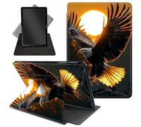 Case for All-New 7'' Kindle Paperwhite 12th Generation 2024 & Kindle Colorsoft Signature Edition - 360 Degree Rotating Stand,Folio Case with Auto Wake/Sleep for Kids,Soaring Eagle in Sunset