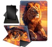 Case for All-New Amazon Fire HD 10 and 10 Plus Tablet (13th/11th Generation, 2023/2021 Release),360 Degree Rotating Stand Smart Protective Cover Case,Lion Jungle King