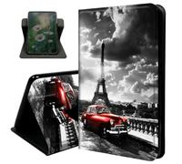 Case for All-New Amazon Fire HD 10 and 10 Plus Tablet (13th/11th Generation, 2023/2021 Release), with Auto Sleep/Wake 360 Degree Rotating Swivel Adjustable Stand Cover,Tower and Cars