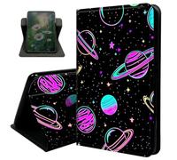 Case for All-New Amazon Kindle Fire 7 Tablet (7", 12th Generation, 2022 Release) with Auto Sleep/Wake 360 Degree Rotating Swivel Adjustable Stand Cover for Fire 7 2022,Glitter Galaxys Planet