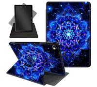 Case for All-New Amazon Kindle Fire HD 10 Tablet & Fire HD 10 Plus(11th Generation, 2021 Release) 10.1" 360 Degree Rotating Stand Protective Cover Wake Up/Sleep Feature,Mystical Blue Mandala