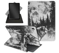 Case for All-New Amazon Kindle Fire HD 10 Tablet & Fire HD 10 Plus Case(11th Generation, 2021 Release) 10.1" 360 Degree Rotating Stand Protective Cover Wake Up/Sleep Feature,Wolf Running