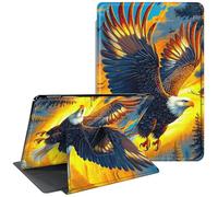 Case for All-New Fire 7 Tablet Case 12th Generation 2022 Release 7 inch 360 Degree Rotating Stand Protective Smart Cover with Auto Wake Sleep Tablet Cover - Eagle and The Forest