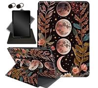 Case for All-New Fire HD 8 & 8 Plus Tablet (12th /10th Gen, 2022/2020),360 Degree Rotating Stand Smart Protective Cover Case,for Amazon Fire HD 8 inch Tablets (2022/2020),Crescent Pink Flower