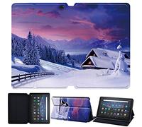 Case for All-new Fire HD 8 Plus 2020 / Fire HD 8 2020 PU Leather Ultra Slim Case Tri-Fold Cover Protective Tablet Cover for Amazon Fire HD 8 Plus/Fire HD 8 2020 Release (snow sun set)