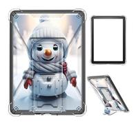 Case for All-New Kindle Paperwhite 11th Gen 2021 & Signature Edition(6.8"),Clear TPU Shockproof Stand Bumper Back Cover Transparent Case for 11th Gen Kindle Paperwhite,Winter Christmas Snowman