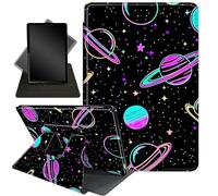 Case for All-New Kindle Paperwhite 12th Gen 2024 (7") & Kindle Colorsoft Signature Edition (7"),360 Degree Rotating Stand Smart Protective Case,Glitter Galaxys Planet
