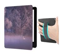 Case for All-New Kindle Paperwhite (6.8", 11th Generation, 2021 Release) with Hand Strap, Hard PC Smart Case with Auto Wake/Sleep Function (Swan Lake)