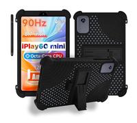 Case for ALLDOCUBE iPlay 60 mini Android 15 Tablet 8.7 inch,Heat Dissipation Tablet Case,Soft Silicone Protector Cover,Kids Friendly,Adjustable Stand Tablet Cover,4 Corners Thicken Shockproof, Black