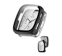 Case for Amazfit Active 2 Square,NOUKAJU Protective Cover Smart Watch,Built-in 9H Tempered Glass Film, Hard PC,Screen Protector for Amazfit Active 2 Square Smart Watch 1.75inch(Black)