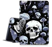 Case for Amazon 6" All-New Kindle (11th Generation-2024/2022 Release) PU Leather Smart Protective Cover with Auto Sleep/Wake for Kindle 11th 2024/2022,Skull Mushrooms