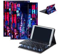 Case for Amazon Fire HD 10 & 10 Plus Tablet (13th/11th Generation, 2023/2021 Release) 10.1" with Keyboard, PU Leather Multiple-Angles Keyboard Case for Amazon Fire Tablet 10, Tokyo Street