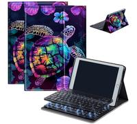 Case for Amazon Fire HD 10 & 10 Plus Tablet (13th/11th Generation, 2023/2021 Release) 10.1" with Keyboard, PU Leather Multiple-Angles Keyboard Case for Amazon Fire Tablet 10, Colored Turtle