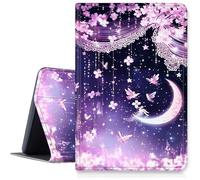 Case for Amazon Fire HD 10 and 10 Plus Tablet (13th/11th Generation, 2023/2021 Release) 10.1" PU Leather Smart Protective Cover with Auto Sleep/Wake for Fire HD 10 2023,Pink Blossoms Cherry