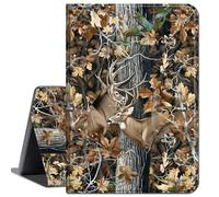 Case for Amazon Fire HD 10 Tablet 10.1" (Compatible with 7th and 9th Generations, 2017 and 2019 Releases),Slim Lightweight Smart Shell Stand Cover with Auto Wake/Sleep,Two Deer and Tree