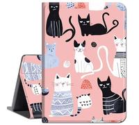 Case for Amazon Fire HD 10 Tablet 10.1" (Compatible with 7th and 9th Generations, 2017 and 2019 Releases),Slim Lightweight Smart Shell Stand Cover with Auto Wake/Sleep,Cute Various Cats