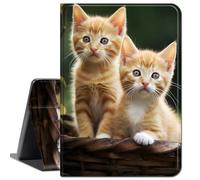 Case for Amazon Fire HD 10 Tablet 10.1" (Compatible with 7th and 9th Generations, 2017 and 2019 Releases),Slim Lightweight Smart Shell Stand Cover with Auto Wake/Sleep,Two Cute cat