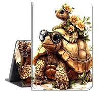 Case for Amazon Fire HD 10 Tablet 10.1" (Compatible with 7th and 9th Generations, 2017 and 2019 Releases),Slim Lightweight Smart Shell Stand Cover with Auto Wake/Sleep,Cute Two Turtles