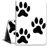 Case for Amazon Fire HD 10 Tablet 10.1" (Compatible with 7th and 9th Generations, 2017 and 2019 Releases),Slim Lightweight Smart Shell Stand Cover with Auto Wake/Sleep,red White Black Dog Paw