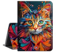 Case for Amazon Fire HD 10 Tablet 10.1" (Compatible with 7th and 9th Generations, 2017 and 2019 Releases),Slim Lightweight Smart Shell Stand Cover with Auto Wake/Sleep,Watercolor Cat