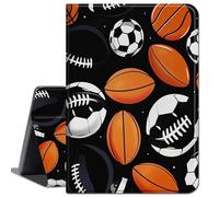 Case for Amazon Fire HD 10 Tablet 10.1" (Compatible with 7th and 9th Generations, 2017 and 2019 Releases),Slim Lightweight Smart Shell Stand Cover with Auto Wake/Sleep,Various Ball Games
