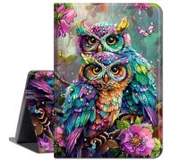 Case for Amazon Fire HD 10 Tablet 10.1" (Compatible with 7th and 9th Generations, 2017 and 2019 Releases),Slim Lightweight Smart Shell Stand Cover with Auto Wake/Sleep,Cute Two Owl