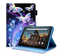 Case for Amazon Fire HD 10 Tablet (9th Generation 2019, 7th Generation 2017), NOT fit New 2022 2023 Release 11th 13th Gen, Premium PU Leather Stand Cover with Smart Auto Wake/Sleep,Dream Disc