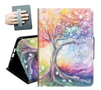 Case for Amazon Fire HD 8 & Fire HD 8 Plus Tablet (12th/10th Gen, 2024/2022/2020 Release),with Hand Straps and Auto Wake/Sleep Leather Multiple Angles Stand Smart Cover,The Tree of Life