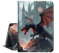 Case for Amazon Fire HD 8 Tablet (7th/8th Generation, 2017/2018 Release),Slim Soft Shockproof TPU Silicone Protective Back Shell Case for Kindle Fire HD 8 7th 8th Gen 8",Red Dragon