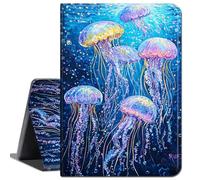 Case for Amazon Kindle Fire HD 10 and Fire HD 10 Plus 10.1" Tablet (13th/11th Generation 2023/2021 Release),Slim Soft Shockproof TPU Silicone Protective Back Shell Case,Blue Marine Jellyfish