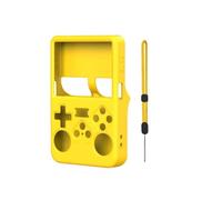 Case for ANBERNIC R36S, Game Console Silicone Protective Case, Anti-Scratch Full-Body Cover with Wrist Strap (Yellow)