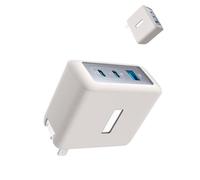 Case for Anker 100W USB C Charger (GaN II), WUNIAK Soft Silicone Protective Portable Scratch Shock Resistant Shell, Protective Case for Anker 736 Charger (A2145/B2145), Grey