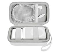 Case for Anker MagGo 3-in-1 Charging Station Qi2 Certified 15W MagSafe, Foldable Magnetic Wireless Stand Holder for Apple Watch USB-C Charger Cable, Portable Travel Storage Bag for Essentials, White