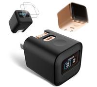 Case for Anker Nano 45W Max,NOUKAJU Silicone Protective Case,Drop-Proof,Scratch-Proof,Shock-Proof,Dust-Proof,Screen Protector for Anker Nano 45W Max Charger(Black)