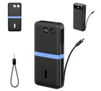 Case for Anker Power Bank(20000mAh,87W Max),NOUKAJU Silicone Protective Cover with Lanyard,Drop-Proof,Scratch-Proof,Shock-Proof,Dust-Proof,Protective Cover for Anker 20000mAh 87W Max(Black)