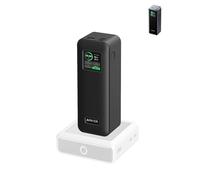 Case for Anker Prime A1340 Power Bank 27,650mAh 3-Port 250W Portable Charger, Soft Silicone Protective Portable Scratch Shock Resistant with Lanyard，Black
